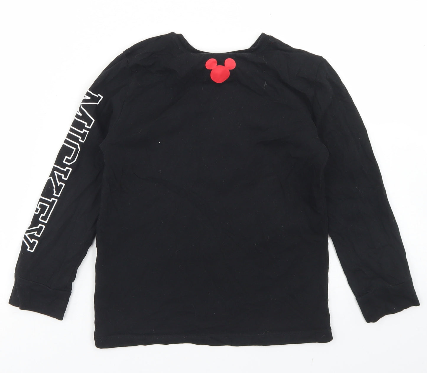 Primark Boys Black  Cotton Basic T-Shirt Size 5 Years Crew Neck  - Mickey Mouse