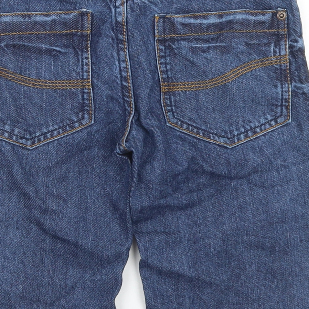 Mothercare Boys Blue  Cotton Bermuda Shorts Size 6 Years  Regular Snap