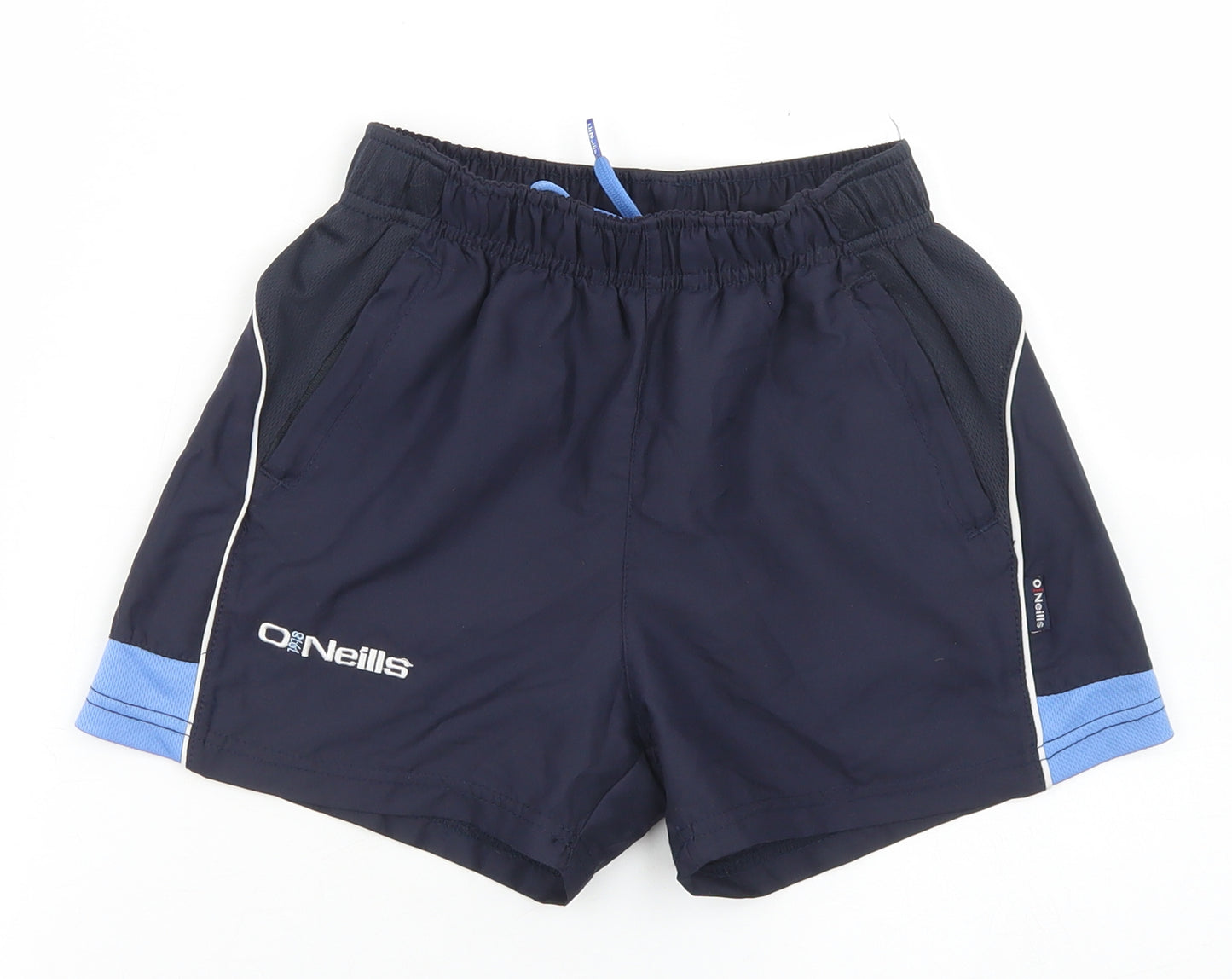 O Neills Boys Blue  Polyester Sweat Shorts Size 5-6 Years  Regular Drawstring