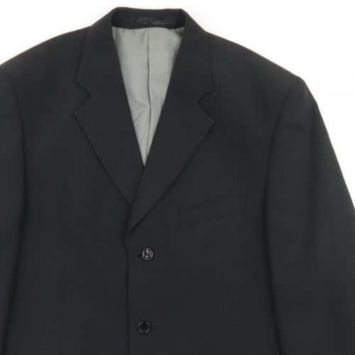 UrbanSpirit Mens Black  Polyester Jacket Blazer Size 42