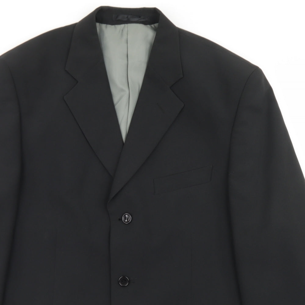 UrbanSpirit Mens Black  Polyester Jacket Blazer Size 42