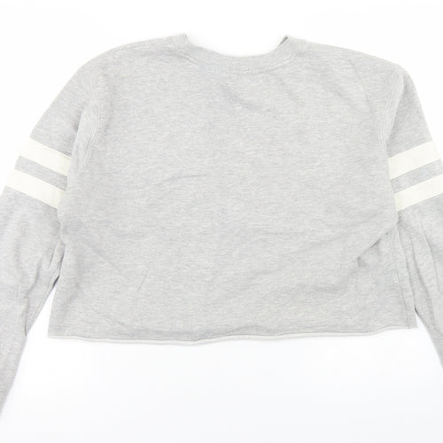 Miss Sefridge Womens Grey  Cotton Pullover Sweatshirt Size 14   - Cropped