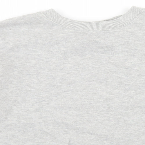 Miss Sefridge Womens Grey  Cotton Pullover Sweatshirt Size 14   - Cropped