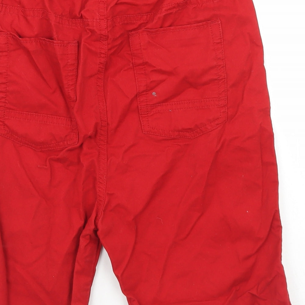TU Boys Red  Cotton Chino Shorts Size 13 Years  Regular Drawstring