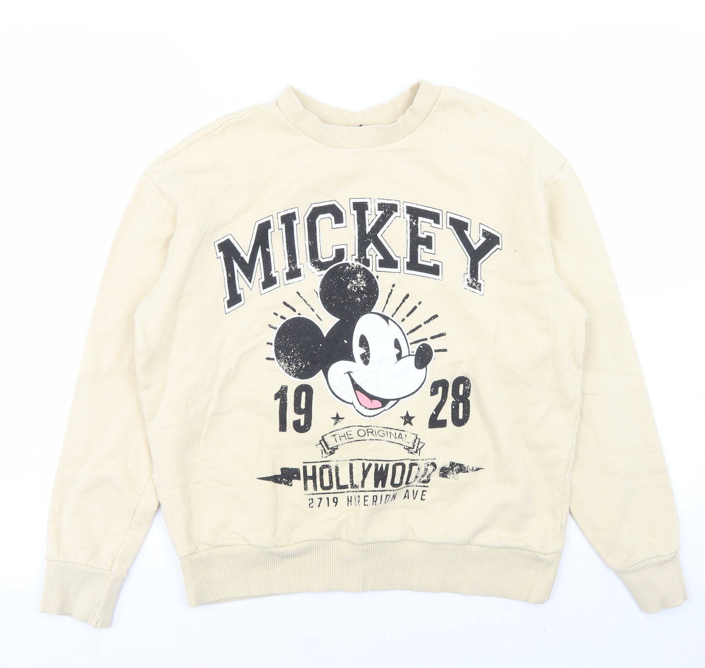 George Womens Beige  Cotton Pullover Sweatshirt Size S   - Mickey Mouse