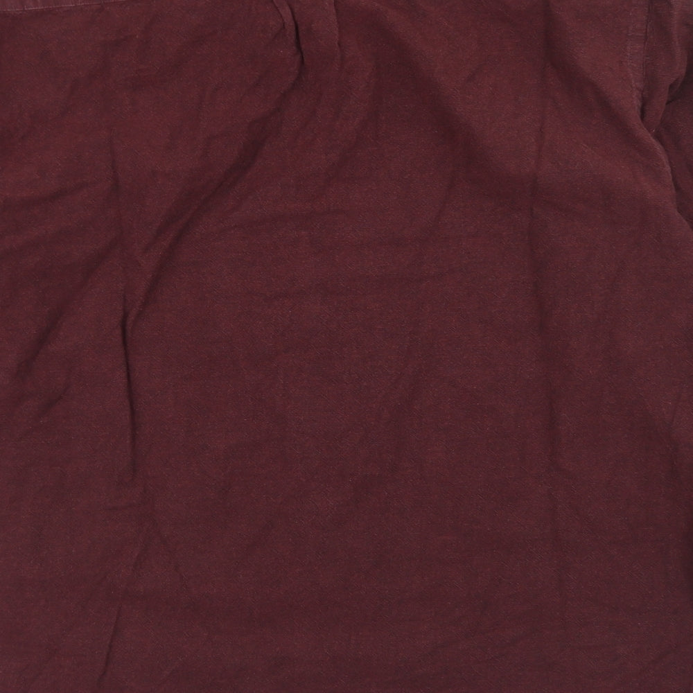 H&M Mens Purple  Cotton  Button-Up Size L Collared Button