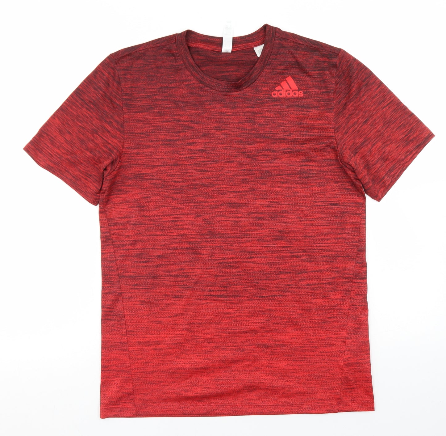 adidas Mens Red  Polyester  T-Shirt Size S Crew Neck
