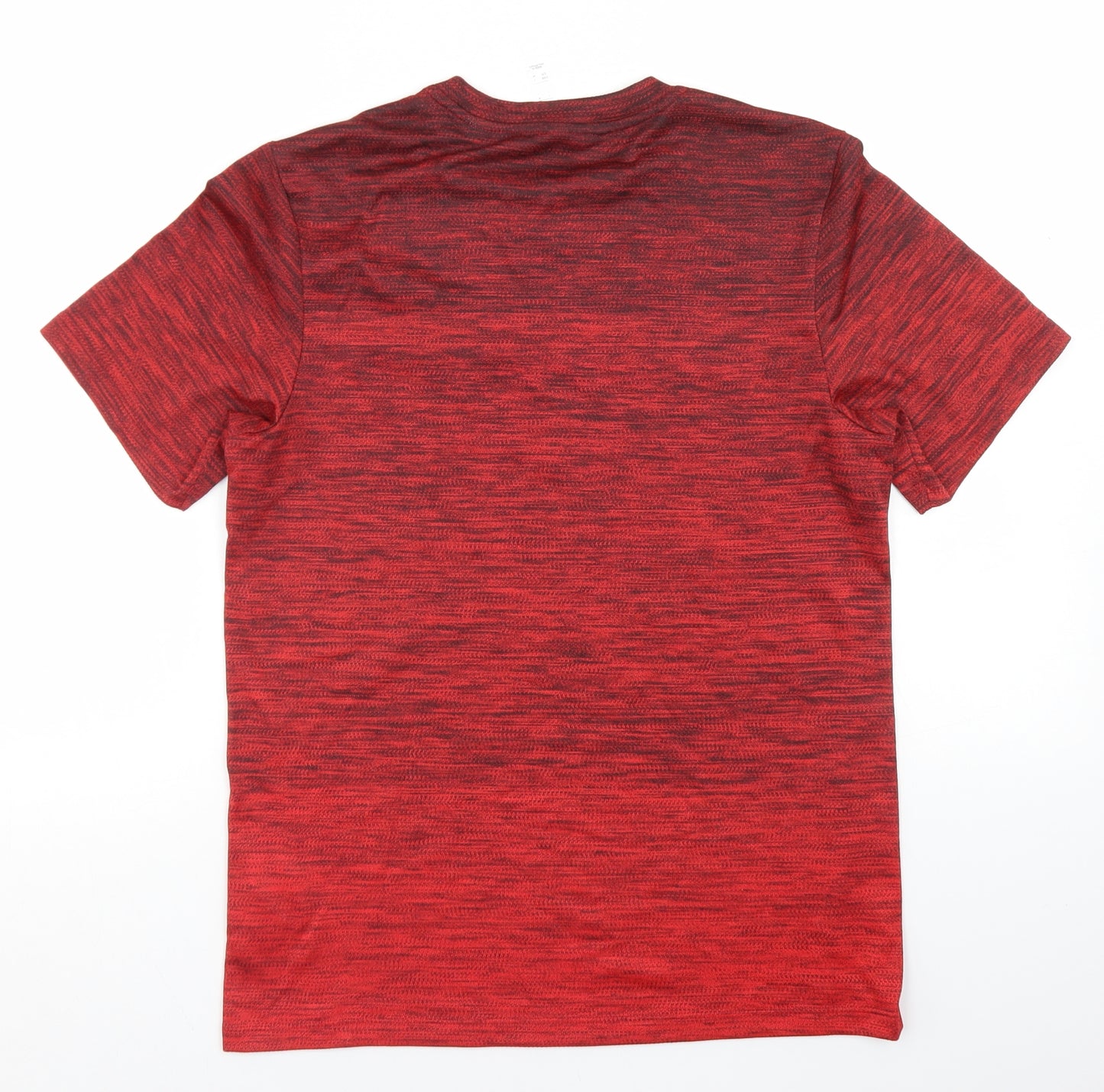 adidas Mens Red  Polyester  T-Shirt Size S Crew Neck