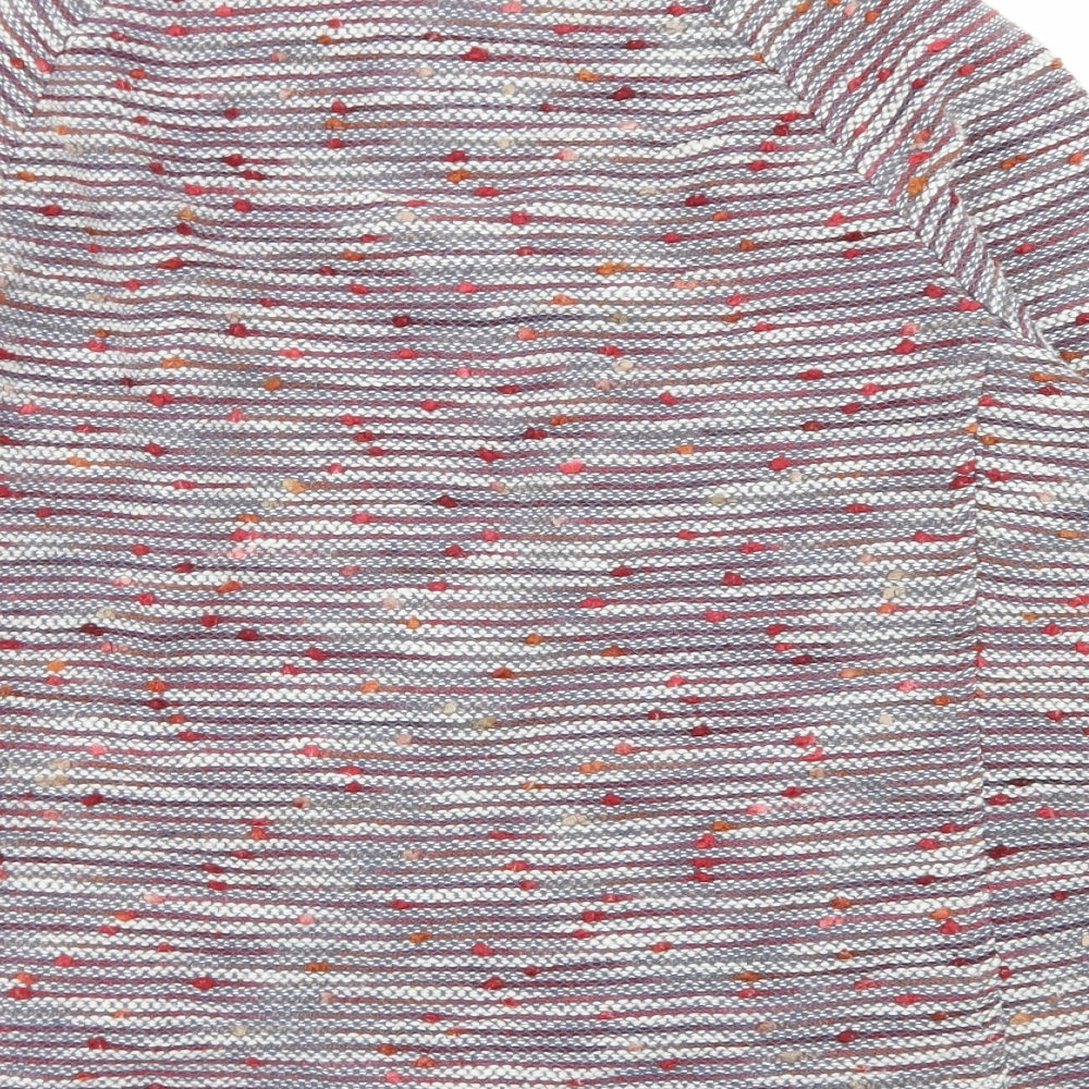Weird Fish Womens Red Striped Cotton Pullover Sweatshirt Size 14