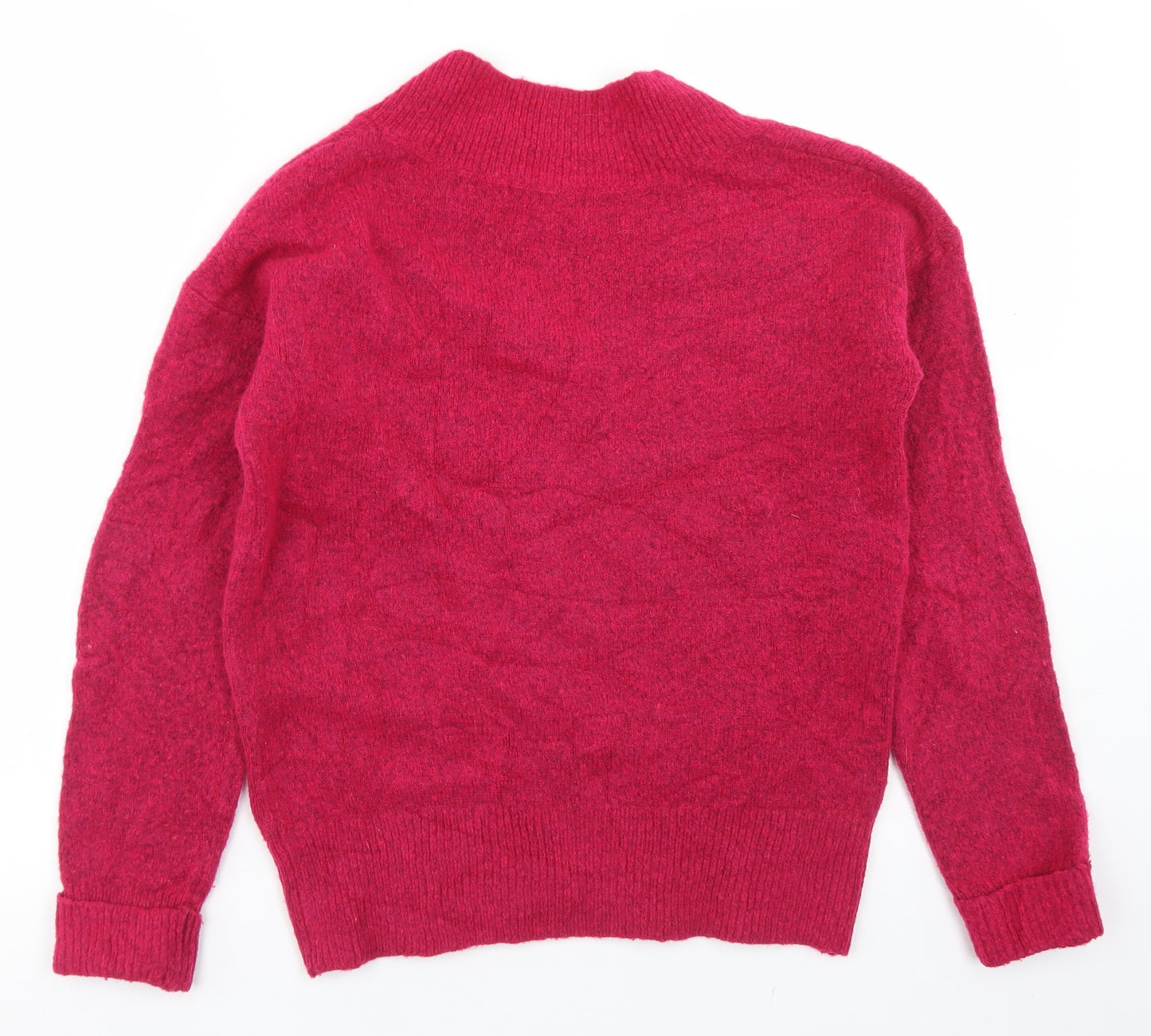 NEXT Womens Pink V-Neck  Acrylic Pullover Jumper Size XS