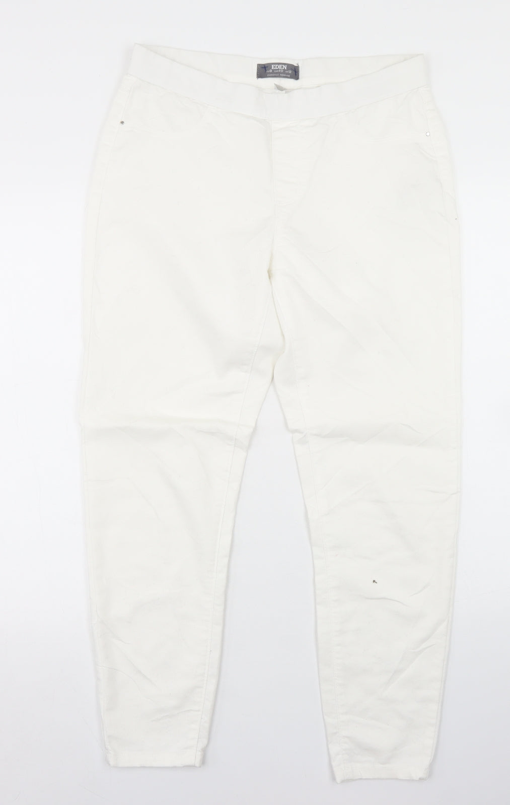 Dorothy Perkins Womens White  Cotton Jegging Jeans Size 12 L27 in Regular