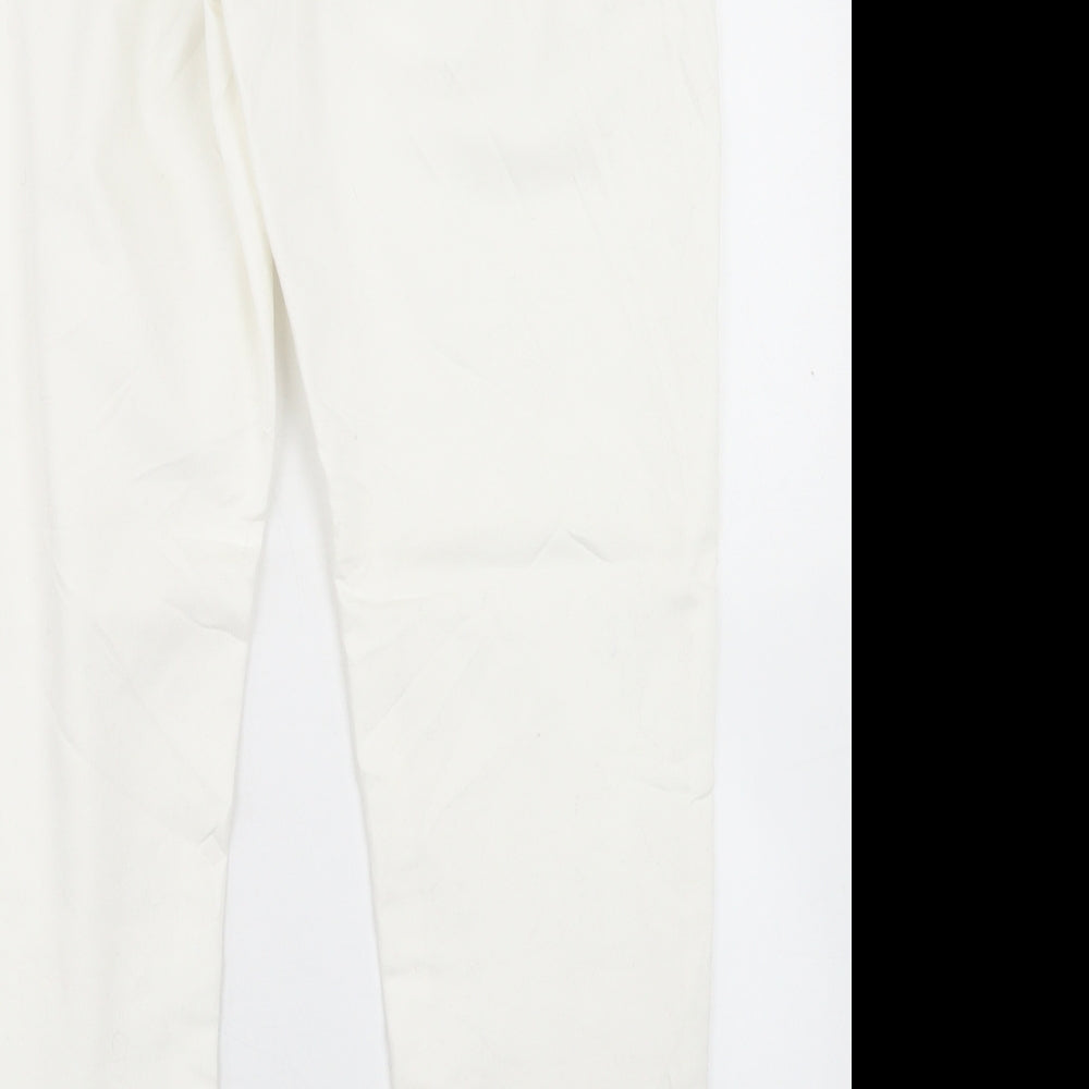 Dorothy Perkins Womens White  Cotton Jegging Jeans Size 12 L27 in Regular