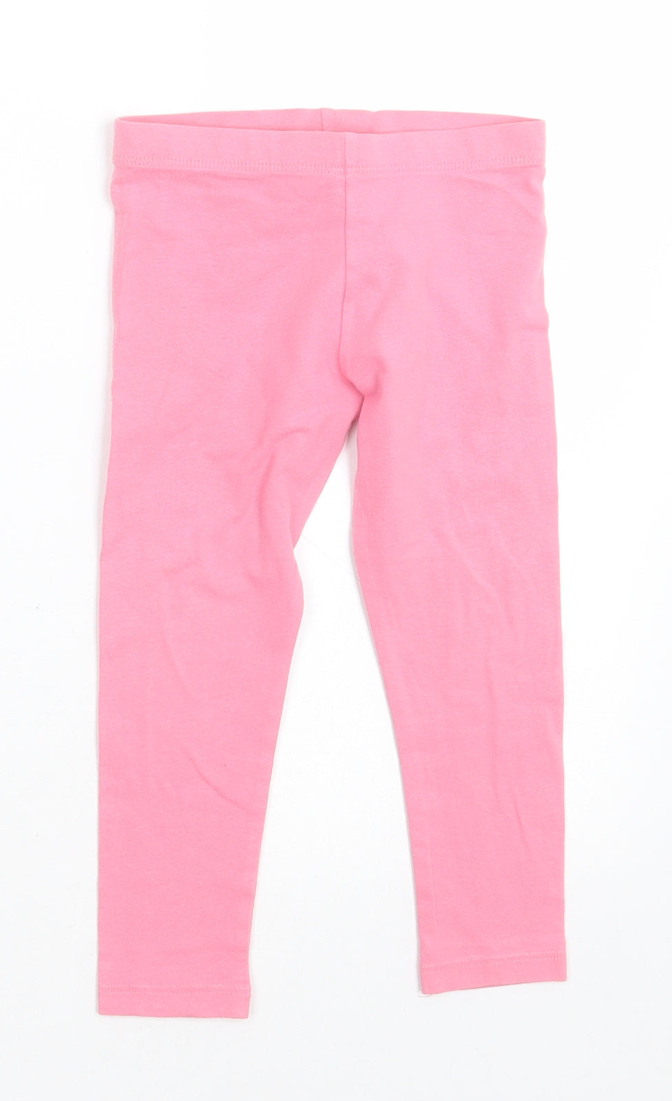 F&F Girls Pink  Cotton Capri Trousers Size 2-3 Years  Regular Pullover