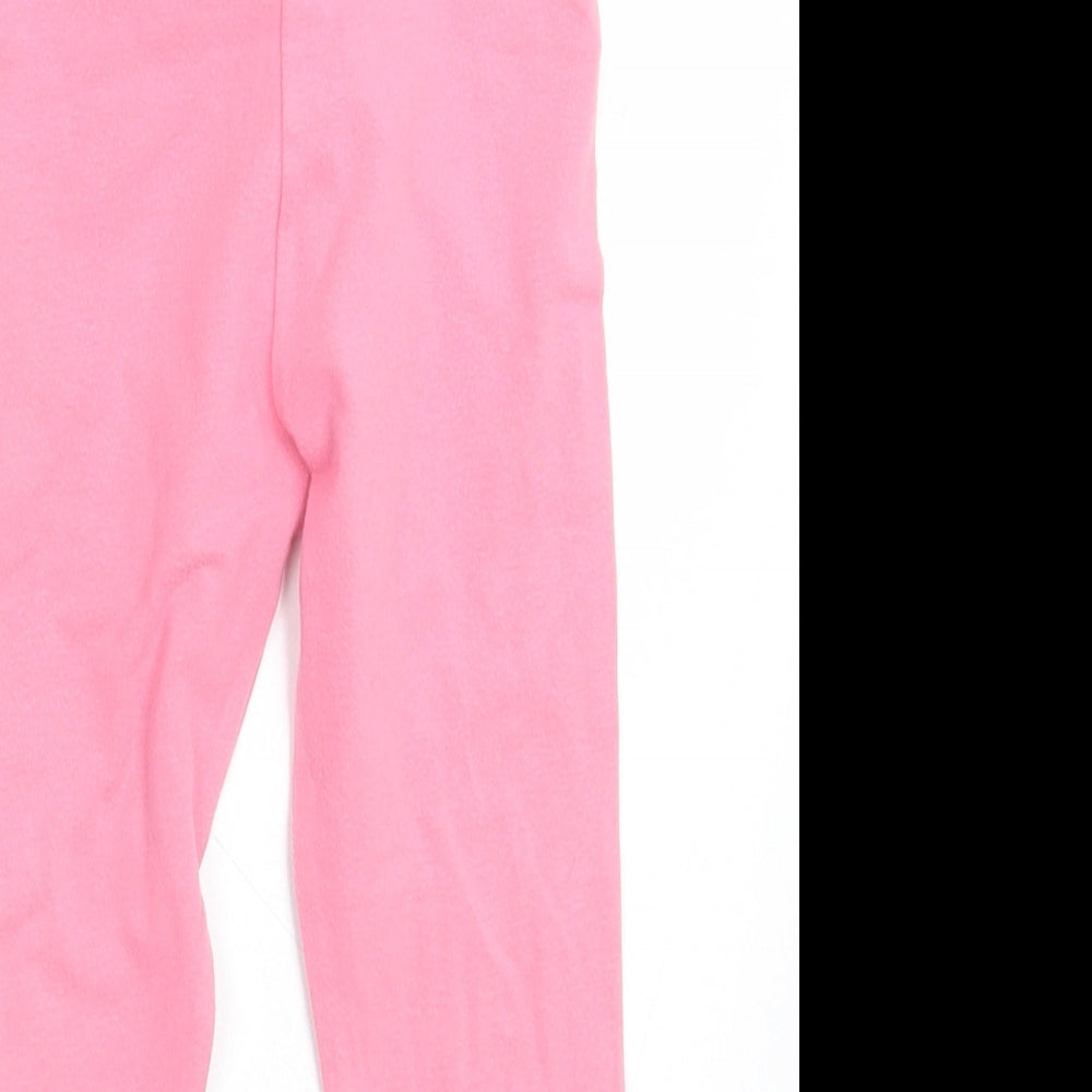 F&F Girls Pink  Cotton Capri Trousers Size 2-3 Years  Regular Pullover