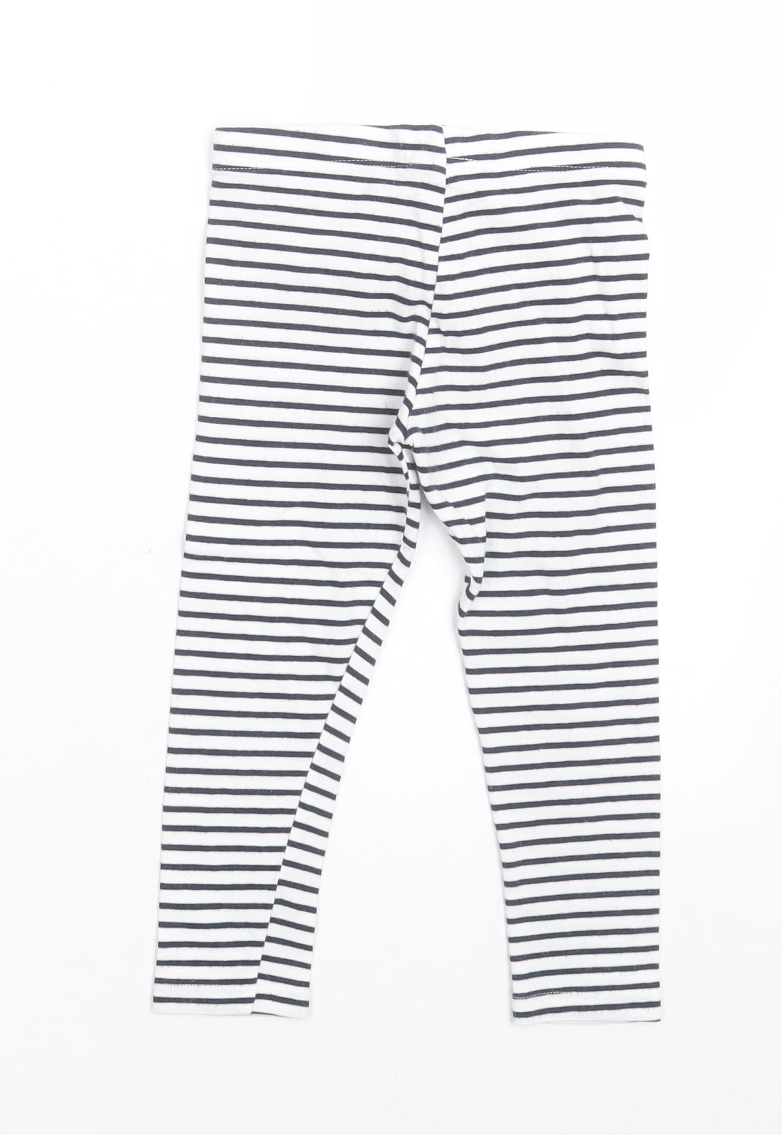 F&F Girls White Striped Coir Capri Trousers Size 2-3 Years  Regular Pullover