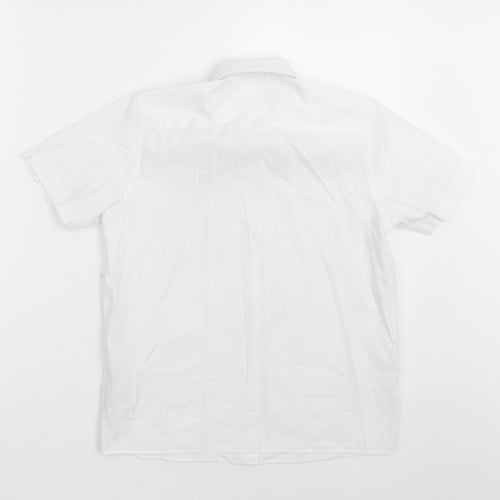 Dunnes Stores Girls White  Cotton Basic Button-Up Size 10-11 Years Collared Button - School Wear