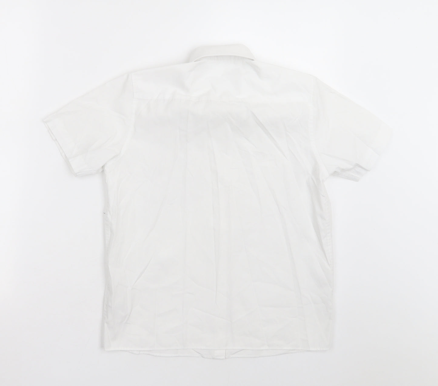 Dunnes Stores Girls White  Cotton Basic Button-Up Size 10-11 Years Collared Button - School Wear