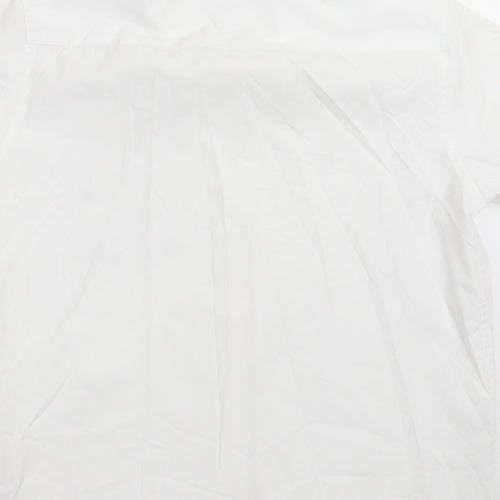Dunnes Stores Girls White  Cotton Basic Button-Up Size 10-11 Years Collared Button - School Wear