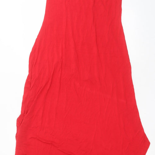 Chemistry Womens Red  Viscose Tunic Tank Size L Scoop Neck