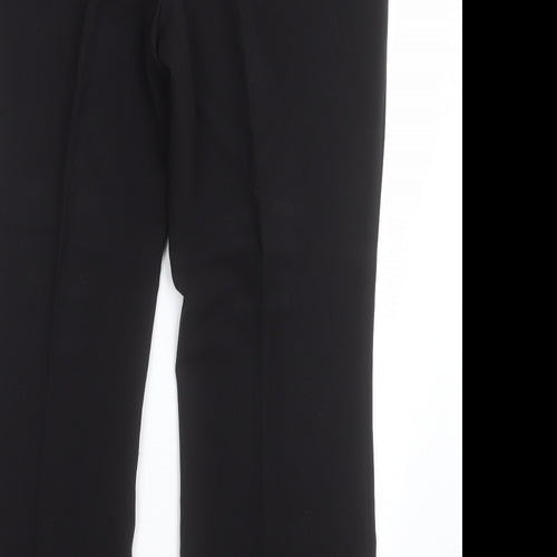 M&Co Womens Black  Polyester Trousers  Size 14 L29 in Regular Hook & Eye