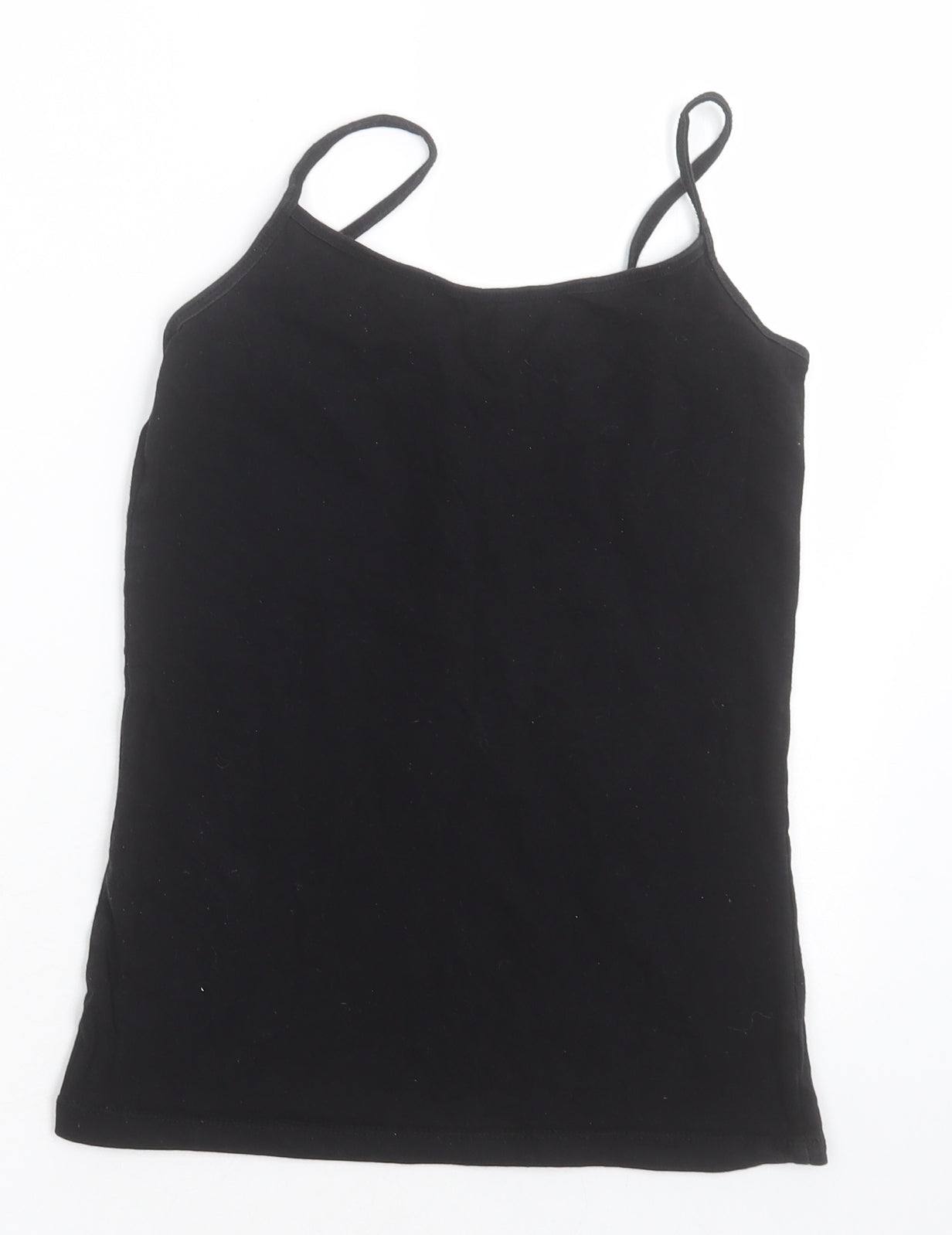 Atmosphere Womens Black  Cotton Basic Tank Size 10 Scoop Neck