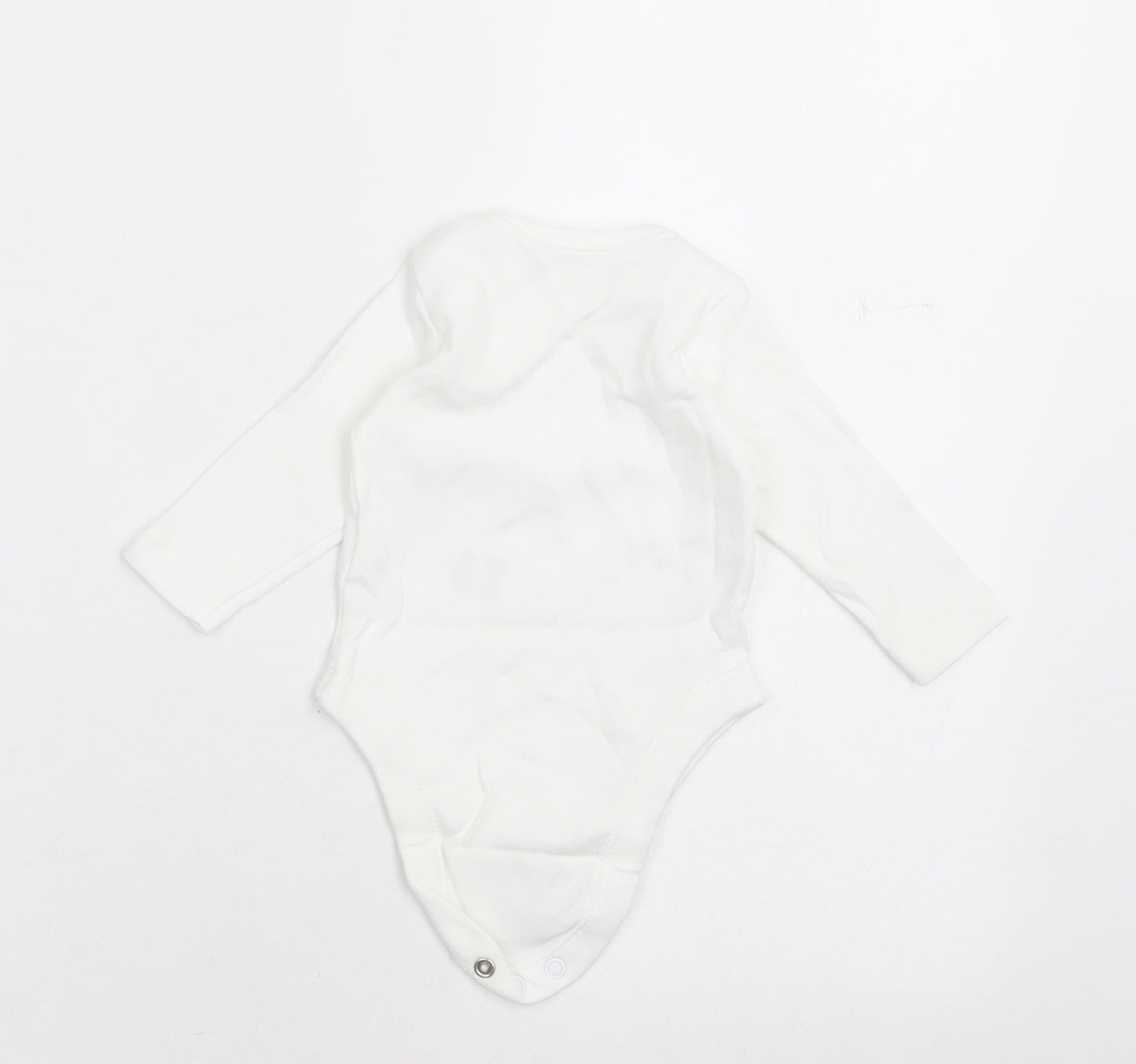 F&F Baby White  Cotton Babygrow One-Piece Size Newborn  Buckle