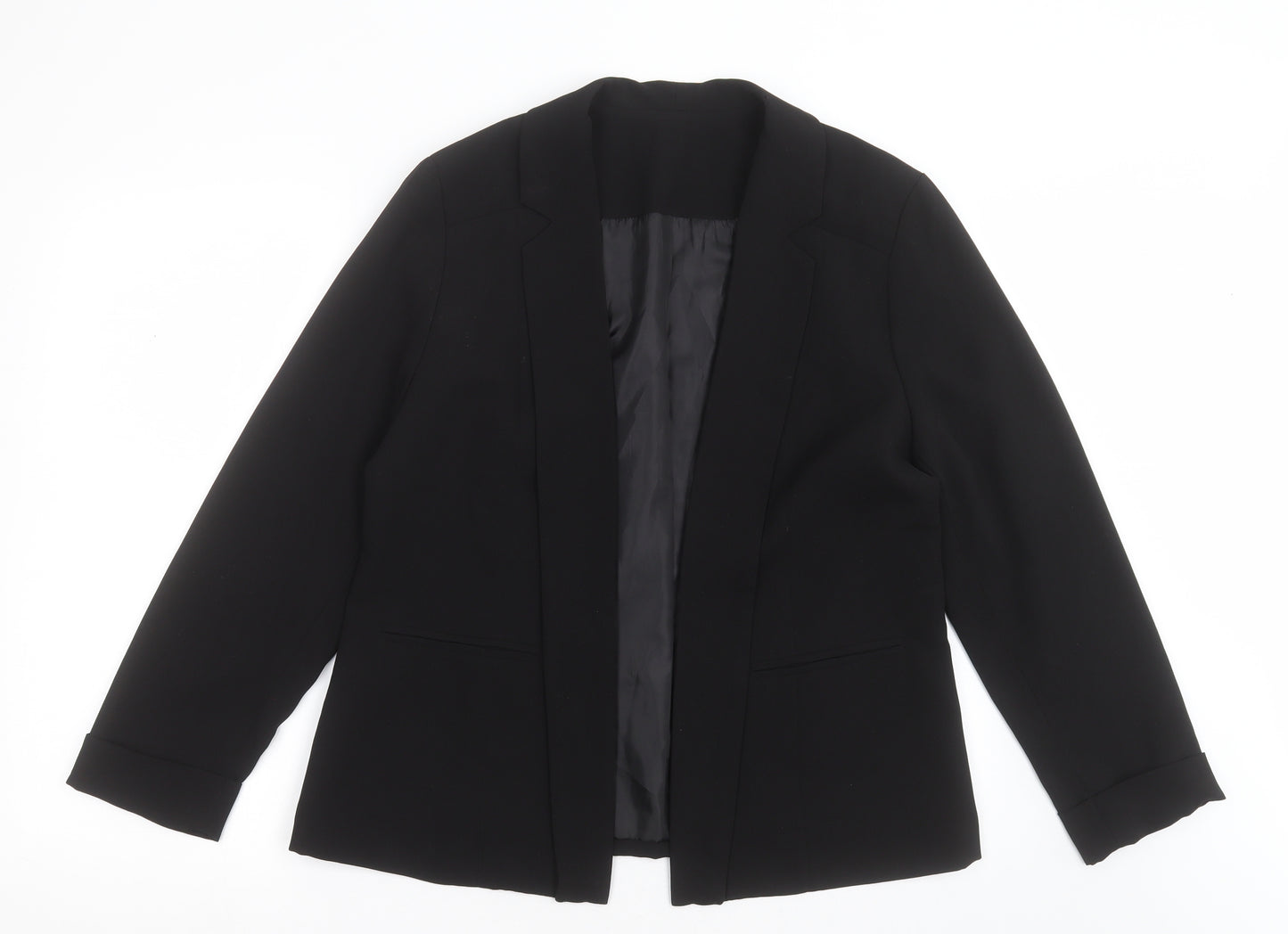 Preworn Womens Black   Jacket Blazer Size 16