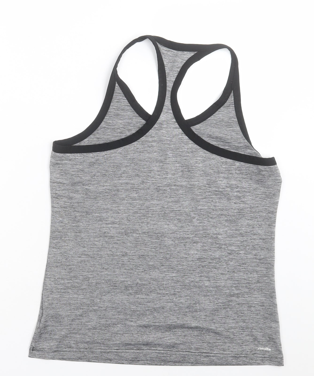 adidas Womens Grey  Polyester Basic Tank Size 14 Scoop Neck Pullover