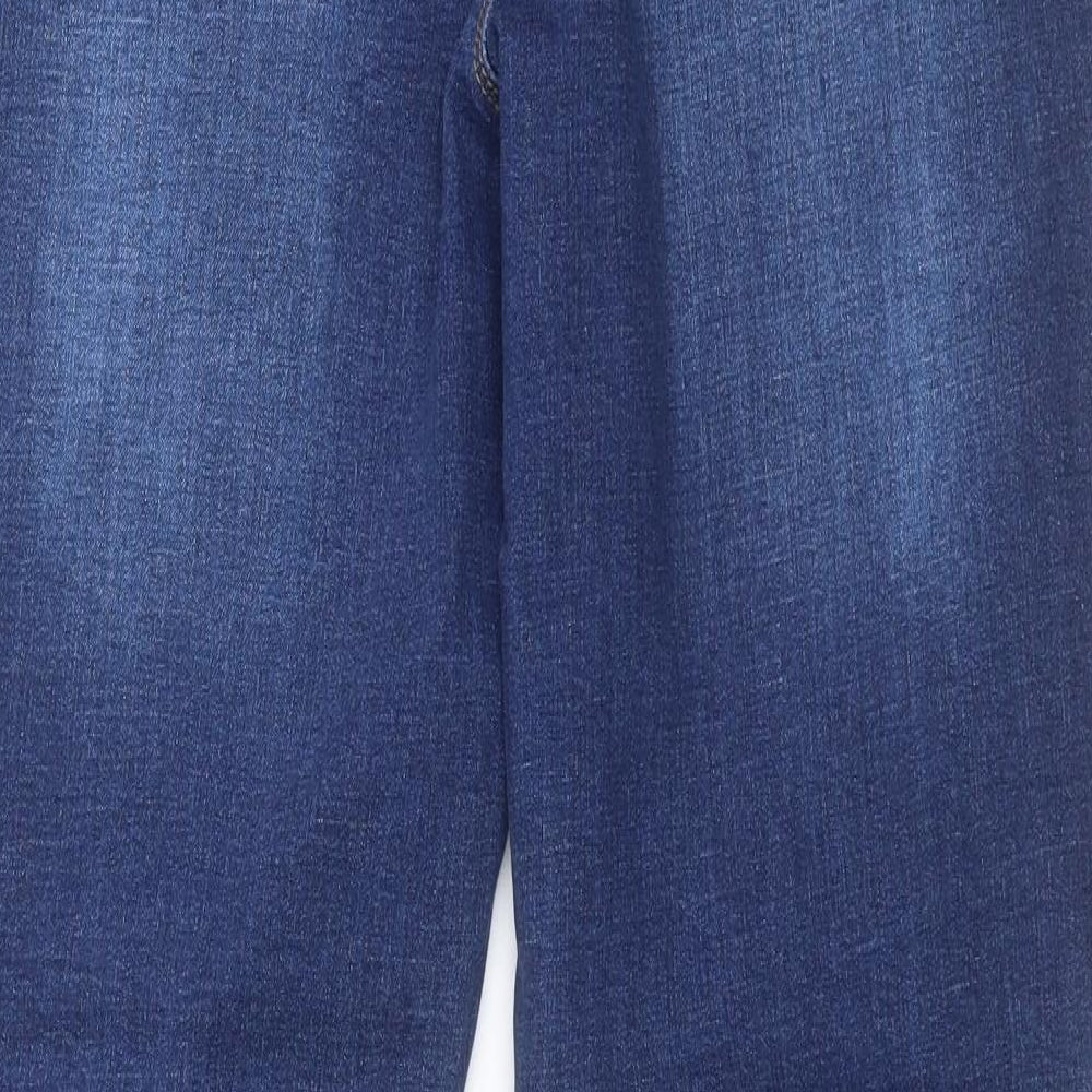 George Womens Blue  Cotton Flared Jeans Size 18 L31 in Regular Button