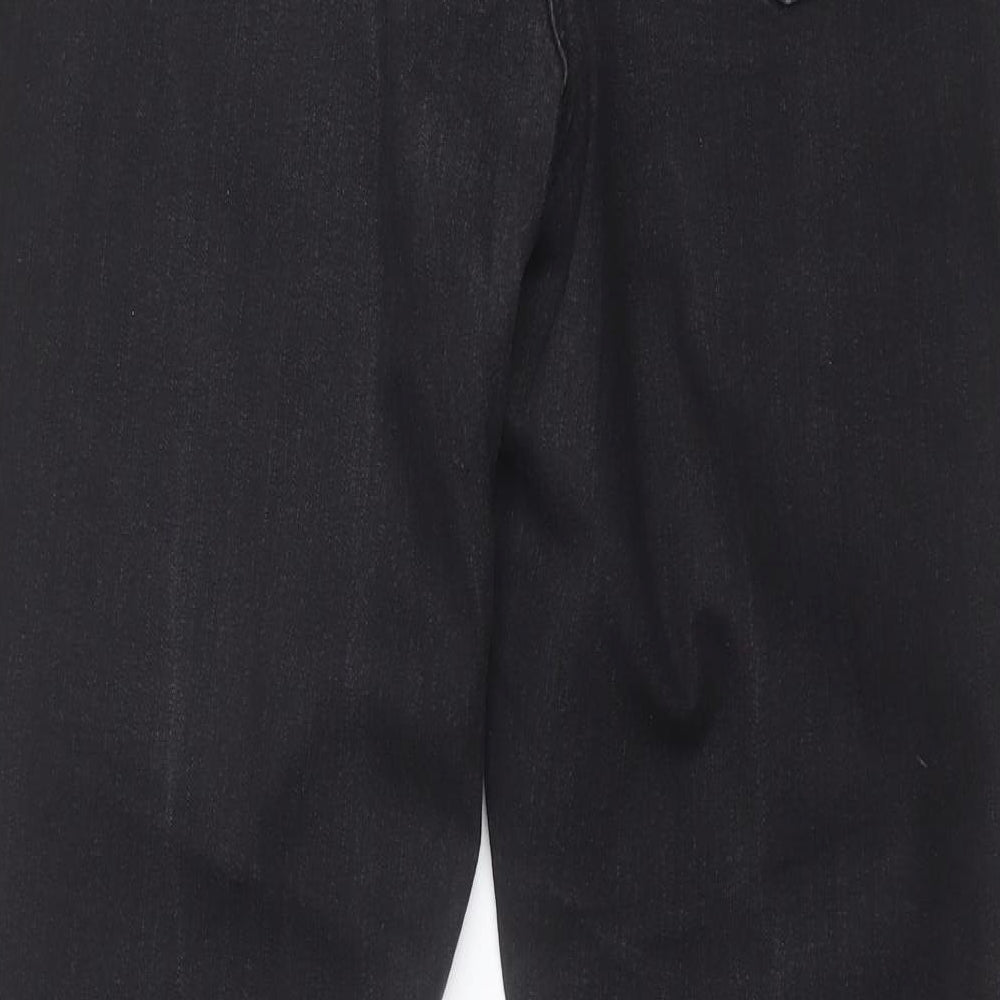 George Womens Black  Cotton Bootcut Jeans Size 18 L32 in Regular Button