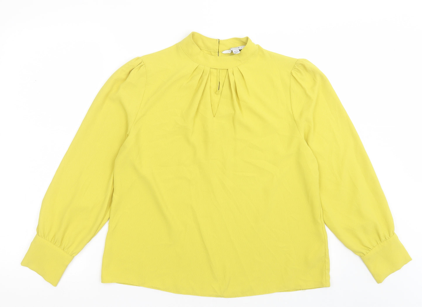 Dorothy Perkins Womens Yellow  Polyester Basic Blouse Size 12 Halter