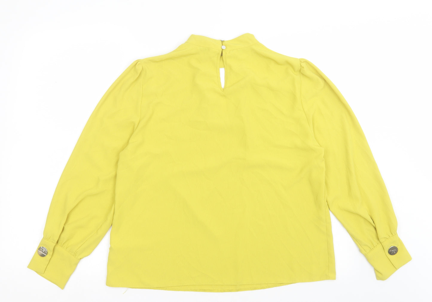 Dorothy Perkins Womens Yellow  Polyester Basic Blouse Size 12 Halter