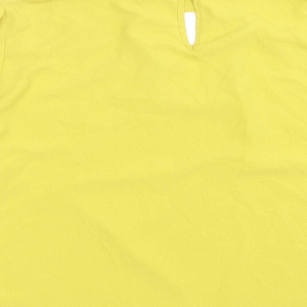 Dorothy Perkins Womens Yellow  Polyester Basic Blouse Size 12 Halter