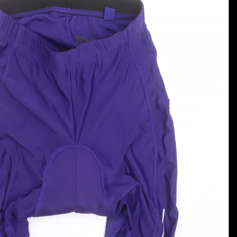 Crivit Womens Purple  Polyamide Compression Shorts Size M L14 in Regular