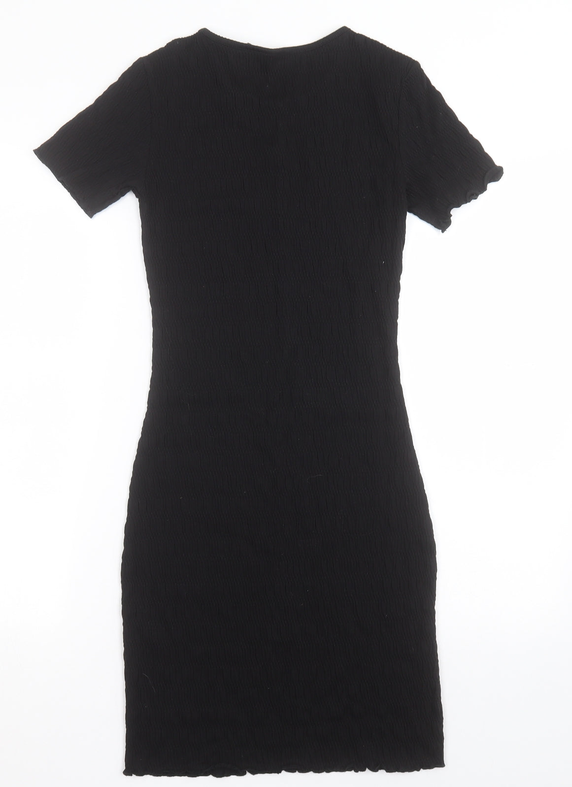 H&M Womens Black  Cotton Bodycon  Size S  Crew Neck Pullover - Butterfly