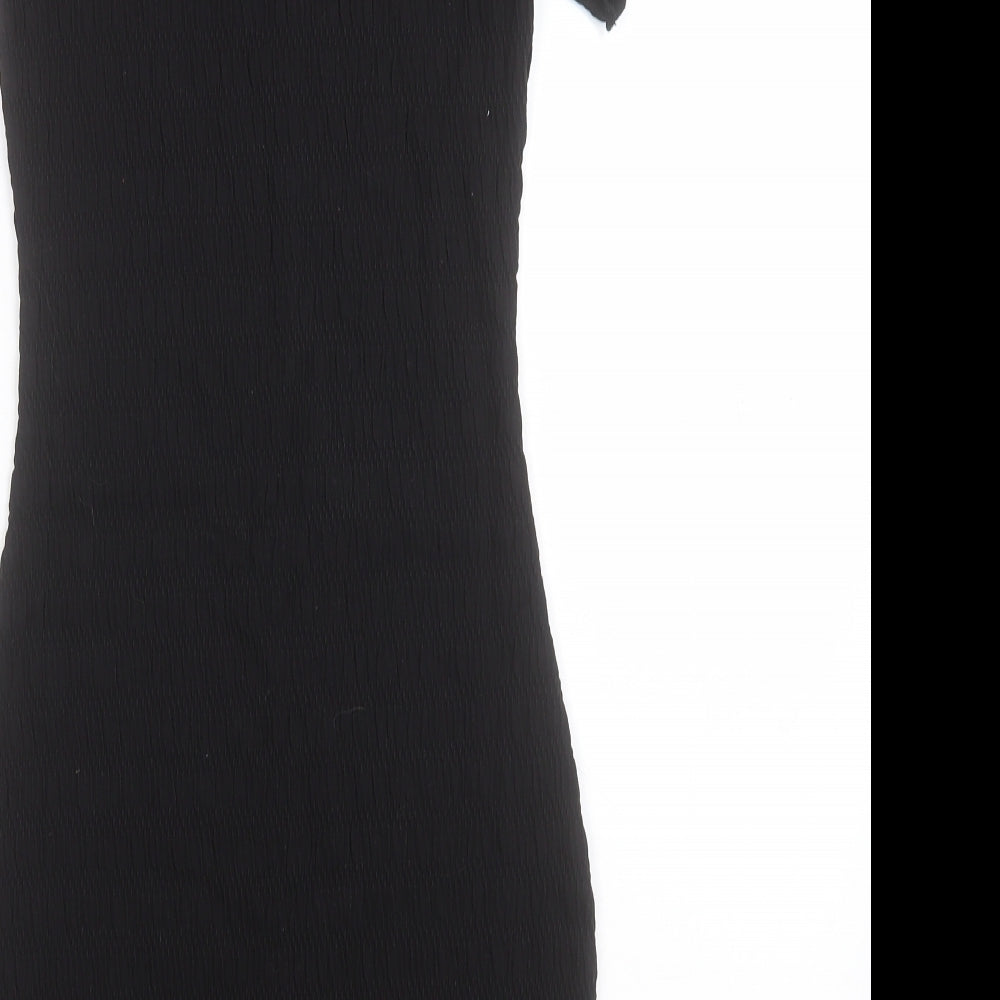 H&M Womens Black  Cotton Bodycon  Size S  Crew Neck Pullover - Butterfly