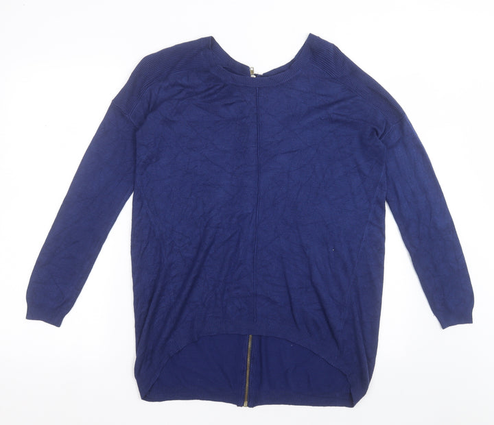 Atmosphere Womens Blue Crew Neck  Polyester Pullover Jumper Size 8