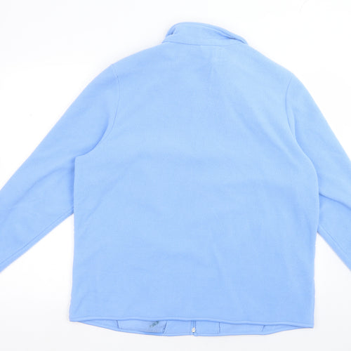Classic Womens Blue Argyle/Diamond Polyester Full Zip Sweatshirt Size 16  Zip