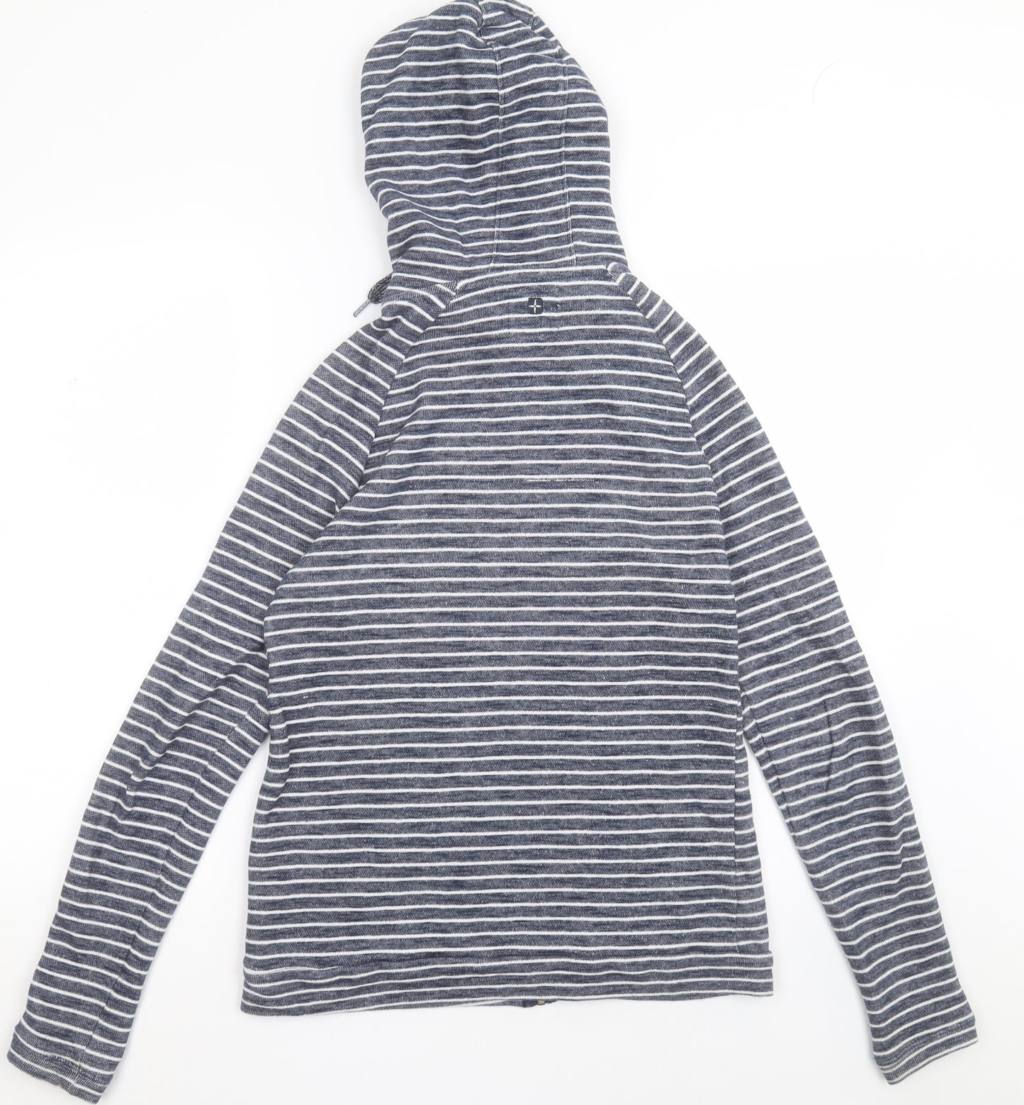 Mountain Warehouse Womens Blue Striped Cotton Full Zip Hoodie Size 12  Zip
