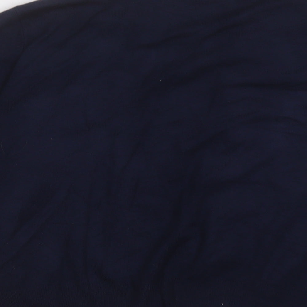 Marks and Spencer Womens Blue Crew Neck  Viscose Cardigan Jumper Size 16