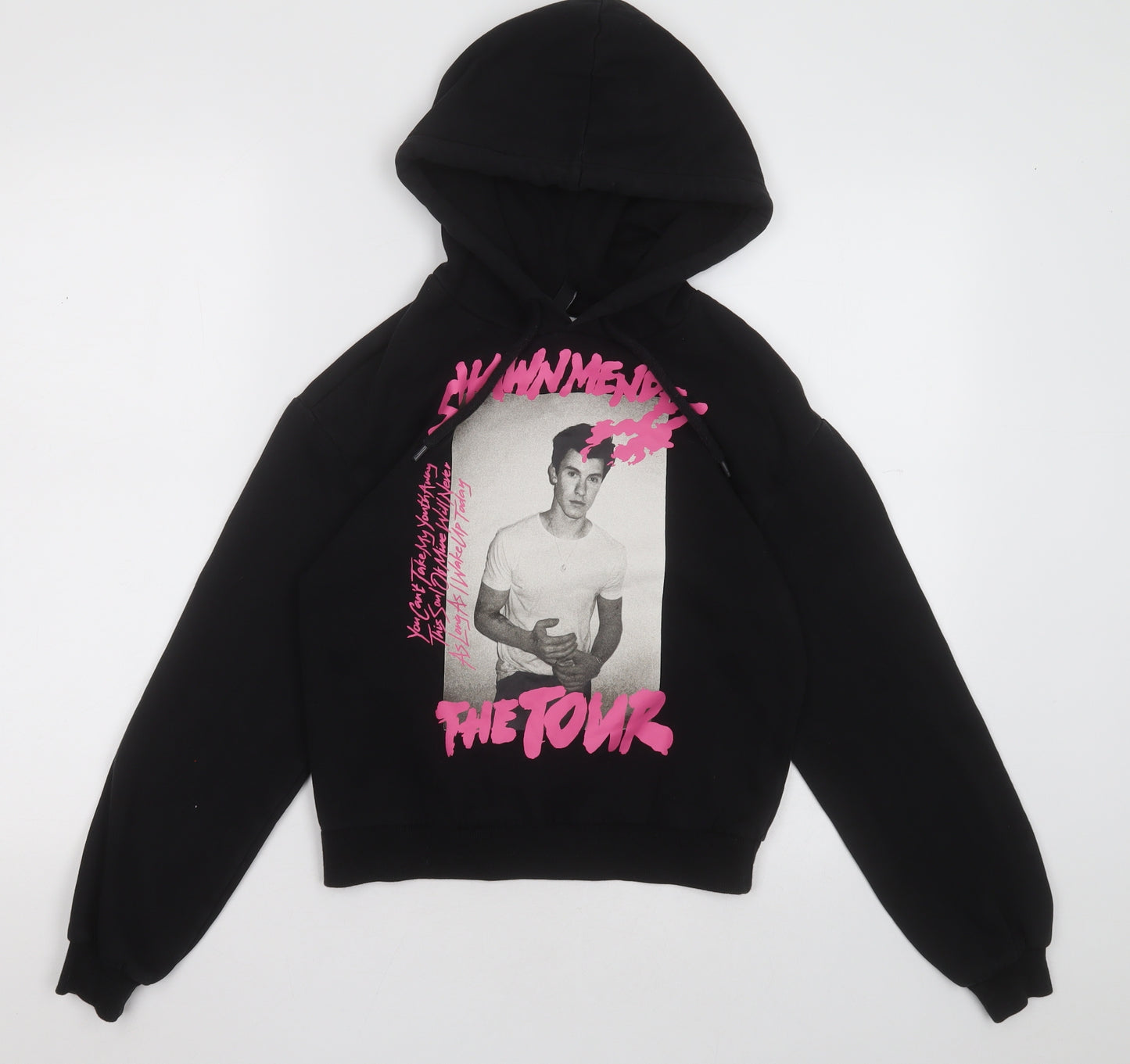H&M Womens Black  Cotton Pullover Hoodie Size XS  Pullover - Shawn Mendes
