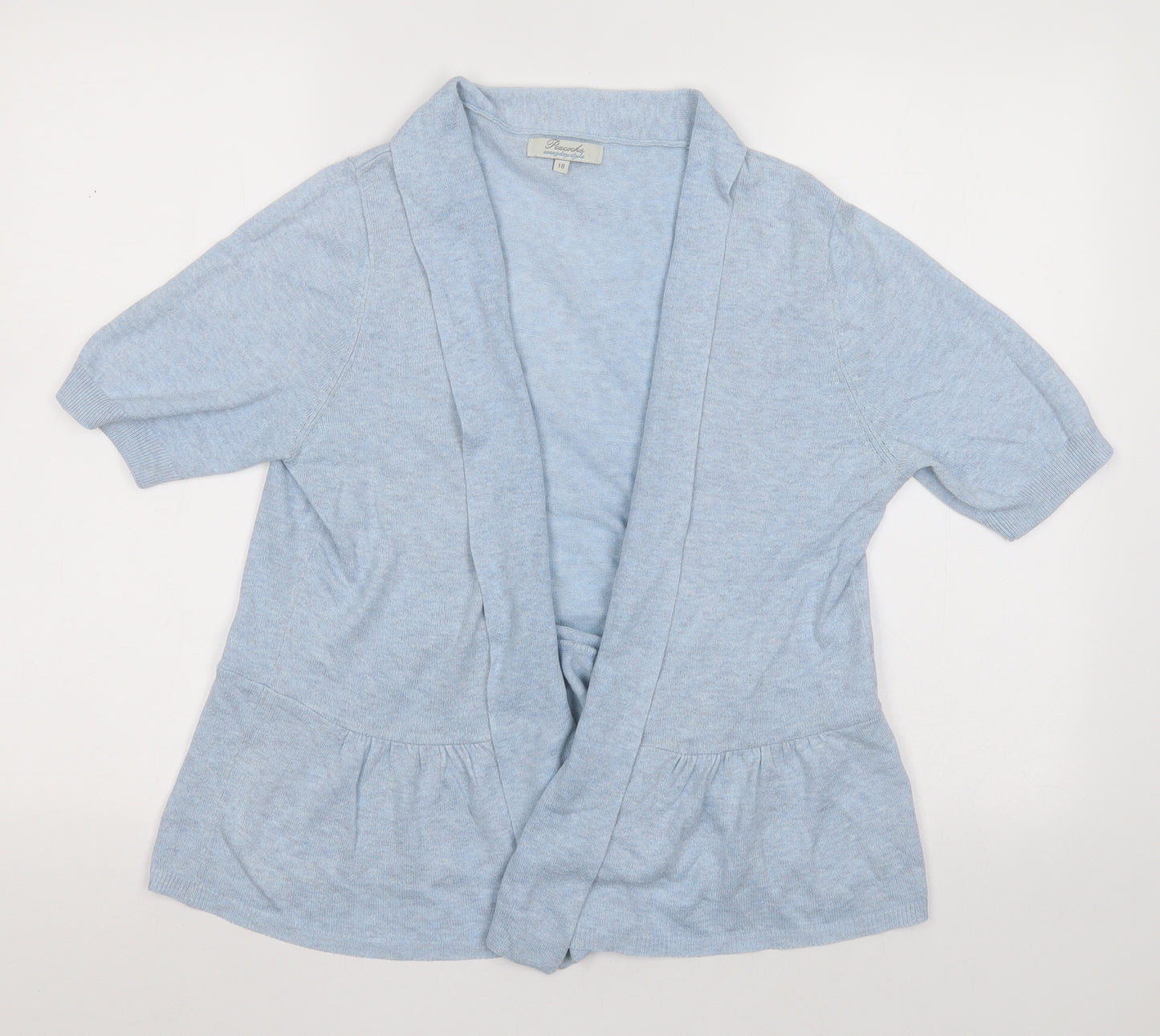 Peacocks Womens Blue V-Neck  Cotton Cardigan Jumper Size 18
