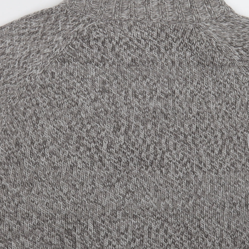 George Womens Grey High Neck  Acrylic Cape Jumper Size 16