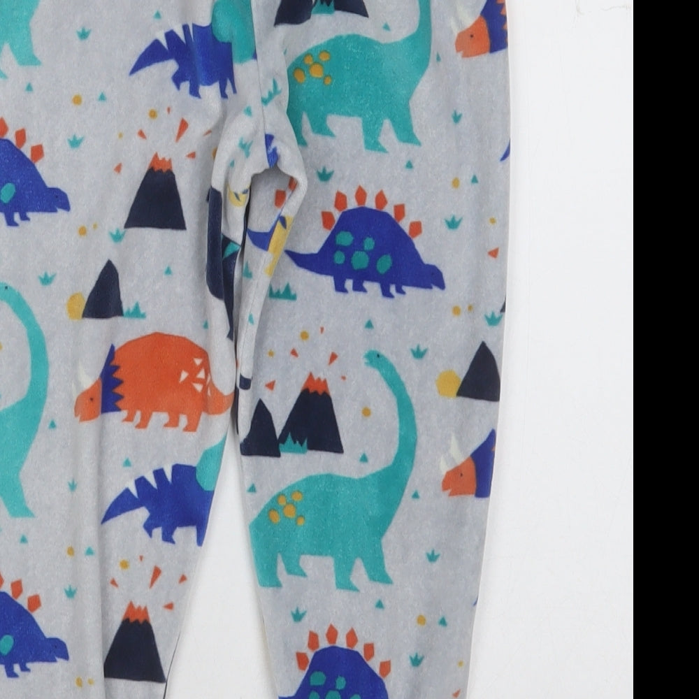 Marks and Spencer Boys Grey Geometric Polyester  Pyjama Pants Size 4-5 Years  Pullover - dinosaurs