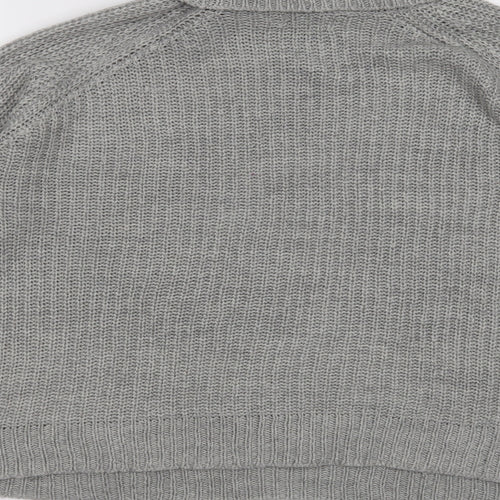 Only Womens Grey Roll Neck  Acrylic Pullover Jumper Size XL