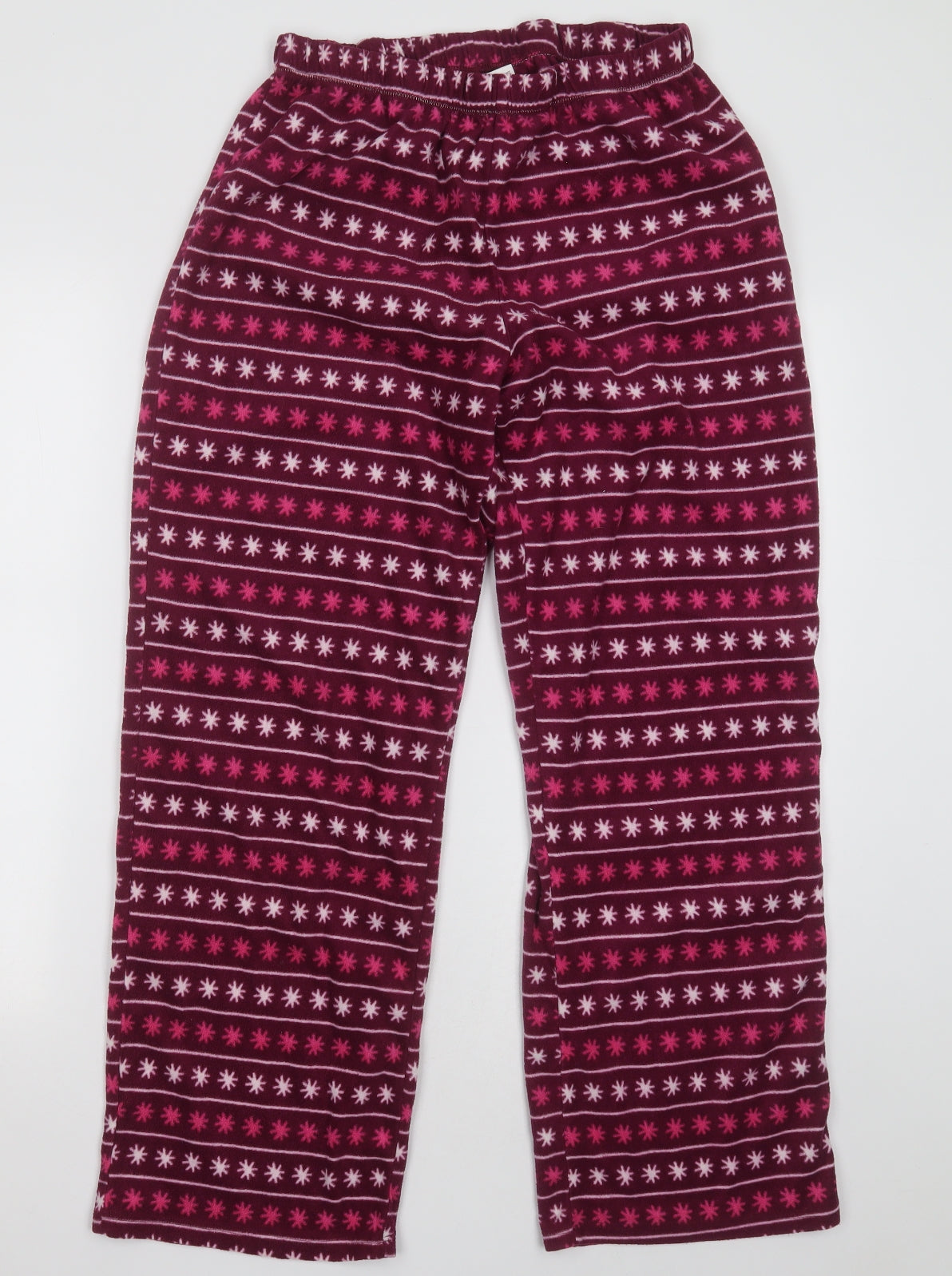 Matalan Womens Purple Geometric Polyester  Pyjama Pants Size M