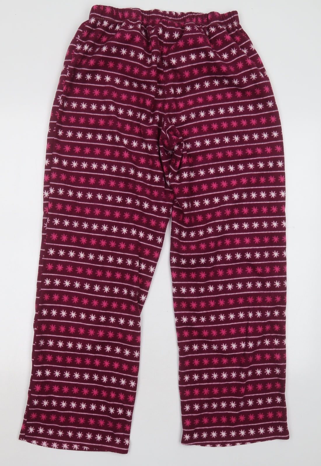 Matalan Womens Purple Geometric Polyester  Pyjama Pants Size M