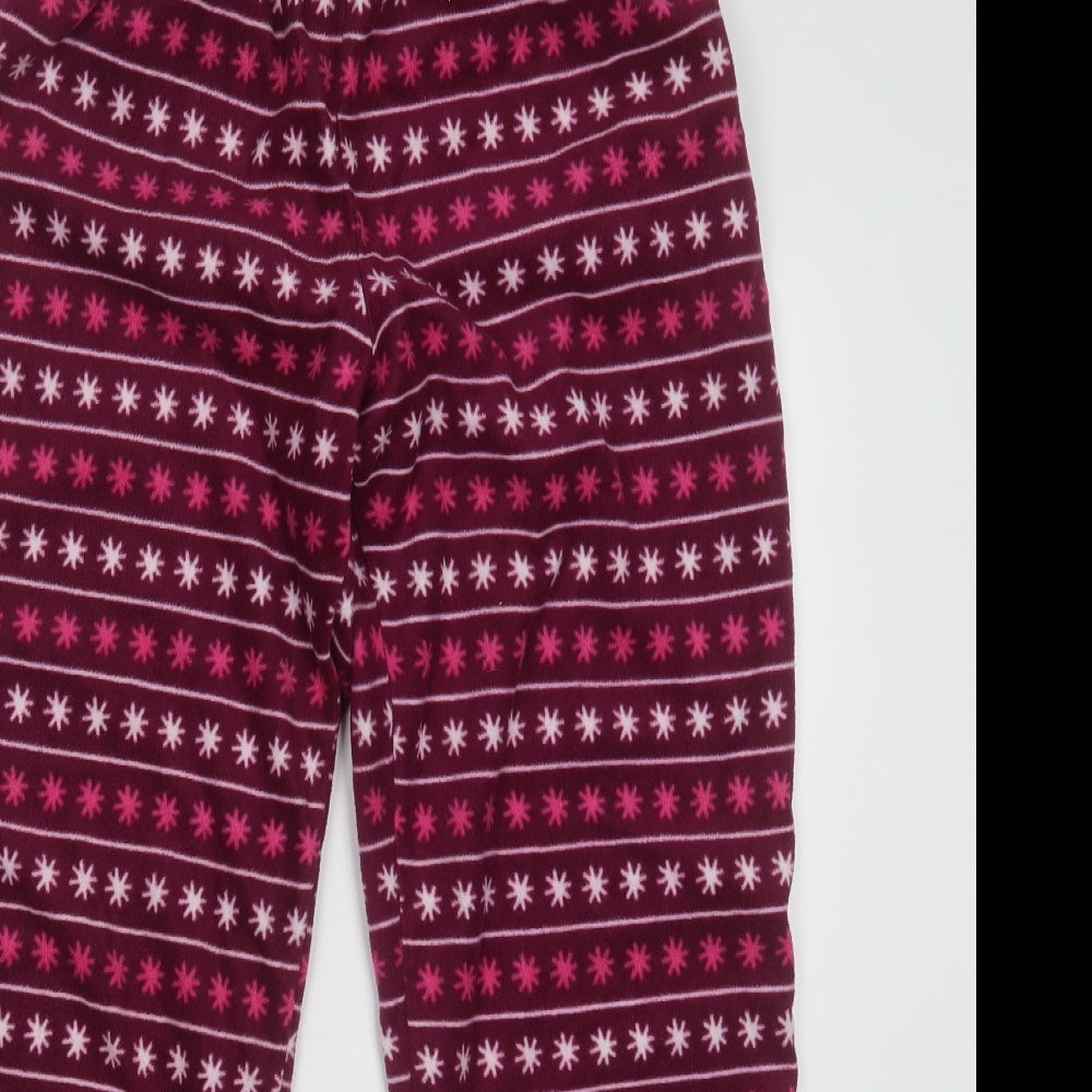 Matalan Womens Purple Geometric Polyester  Pyjama Pants Size M