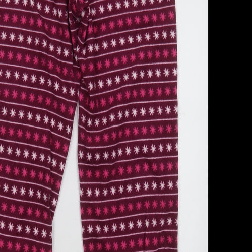 Matalan Womens Purple Geometric Polyester  Pyjama Pants Size M