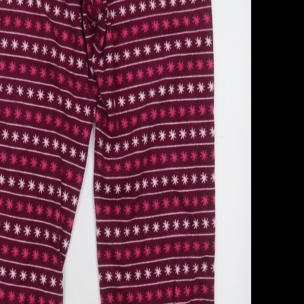 Matalan Womens Purple Geometric Polyester  Pyjama Pants Size M